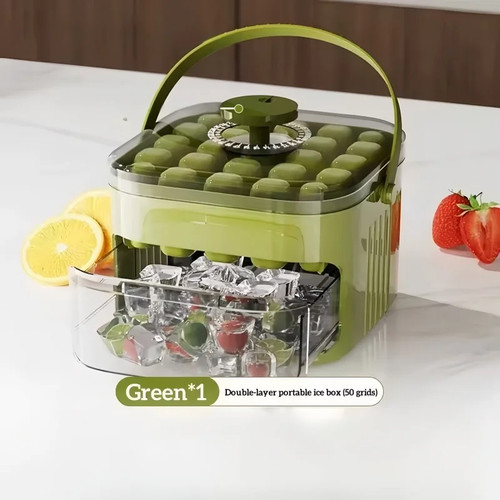 Grid press ice cube mold - press,