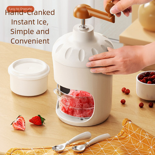Hand crank ice shaver machine - hand,